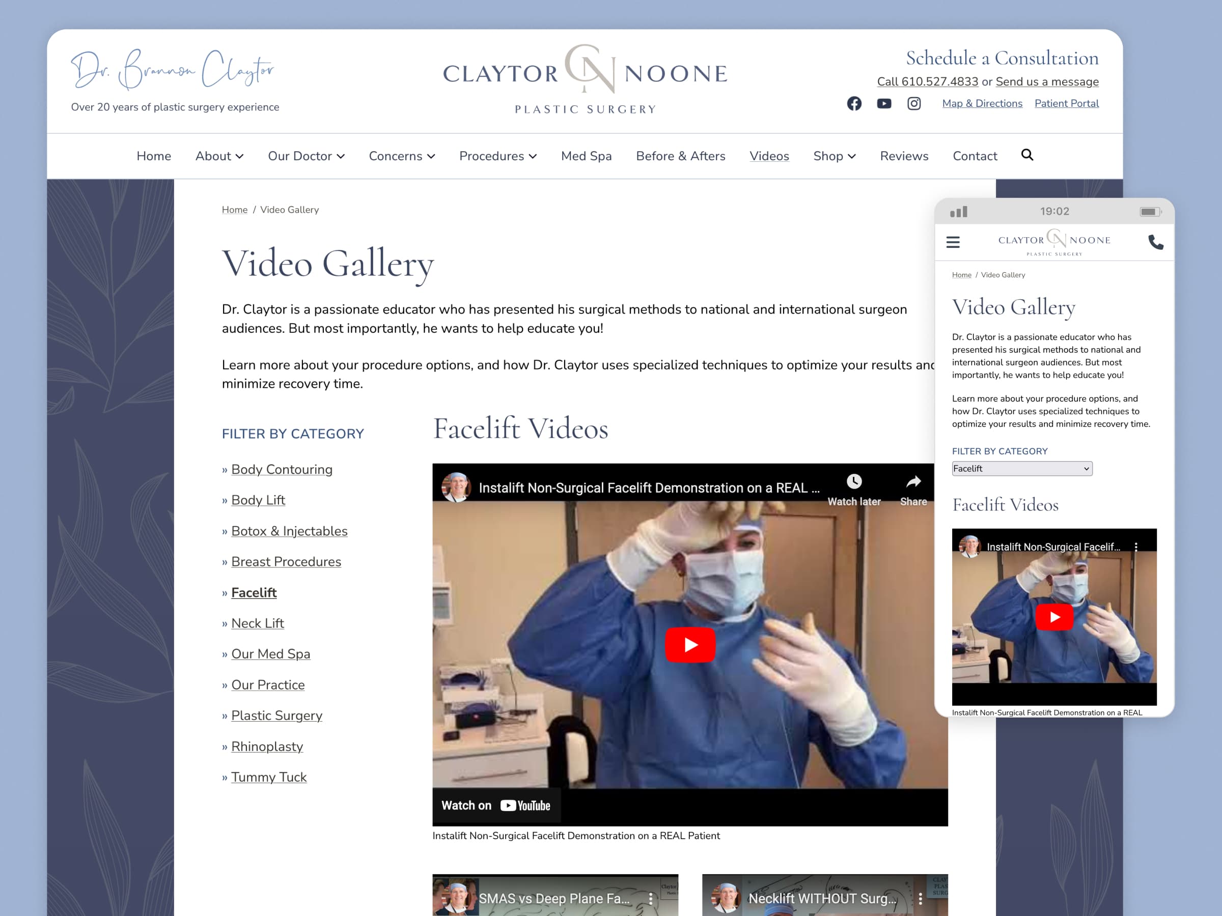 Video Library, Claytor-Noone Plastic Surgery